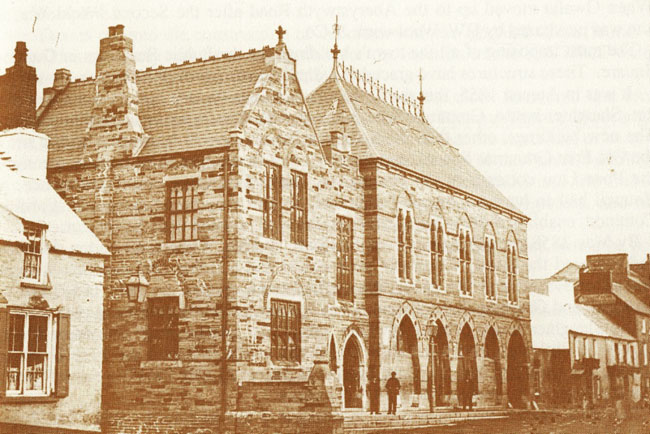 The earliest known photograph of the Guildhall (1860’s?) pre dating the positioning of the cannon in front of the building (1871)